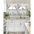 thumbnail image 5 of Eucalyptus Leaves Kitchen Curtains Sets 24 Inch Length with Valance, Retro Farmhouse Botanical Floral Birds Swag Valances and Tiers Curtain Set Drapes Swag Curtains for Living Room, Bathroom, Bedroom, 5 of 6