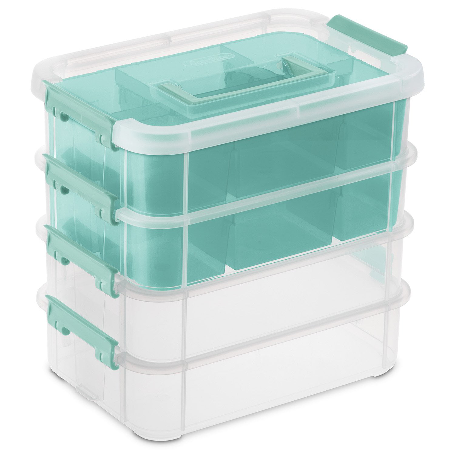 Sterilite Stack & Carry 4 Layer Handle Box & Tray Organizer 10.6 x 7.25 x  9.8 – Walmart Inventory Checker – BrickSeek
