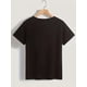 thumbnail image 2 of Regular Size Peace Sign Print T-shirt, Casual Short Sleeve Crew Neck Top For Spring & Summer, Women's Regular Size Clothing, 2 of 6