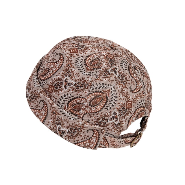 Sombrero sin ala Soledad Retro Beige para hombres y mujeres