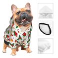 thumbnail image 3 of Cauagu Christmas Hat Cute Puppy Pattern Winter Pet Hoodie Sweatshirts- Dog Hoodie Sweater with Leash Hole - Cute Dog Hoodie - Pet Clothes Puppy Cat Custume -X-Large, 3 of 8