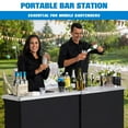 thumbnail image 2 of GoBar Portable Double Bar Table Set - Mobile Bartender Station for Events - Includes Carrying Case, 2 of 6