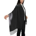 thumbnail image 4 of Sikiie Black Cobra Snake Shawl Wraps Big Scarf Tassel Fall Winter Thick Scarf Warm Shawl Women Fall Gifts, 4 of 8