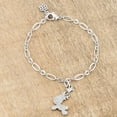 thumbnail image 3 of Precious Stars Silvertone 0.25ct Cubic Zirconia Rudy Reindeer Charm Bracelet, 3 of 3