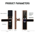 thumbnail image 3 of Heliisoer Smart Door Lock, Keyless Fingerprint &Touchscreen Install, Digital Door Lock,Great me, Apartment, Hotel, Office, 3 of 9