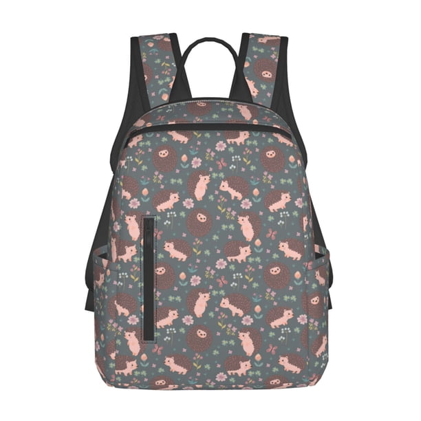 Easygdp Hedgehogs and Flowers1 para Easygdp Yak - Mochila Casual Ligera y Resistente para Viaje y Senderismo para Hombres y Mujeres