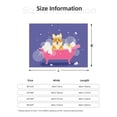 thumbnail image 5 of Honeii Dog Washes in a Bath print throw blanket, crafted from cozy cotton flannel, offers versatile home decor as a bedding suitable for all seasons.-80"x60", 5 of 6