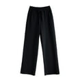 thumbnail image 5 of Rovga Women Pants Wide Leg High Elastic Waisted Solid Color Business Work Trousers Long Casual Trousers Pants Leisure Streetwear, 5 of 5