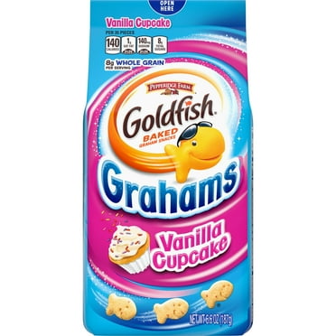 (1PACK),Goldfish Grahams Vanilla Cupcake Crackers, Snack Crackers,