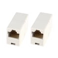 thumbnail image 2 of Grey White Double Connector RJ45 F/F Modular Network Coupler Adapter 20 Pcs, 2 of 6