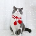 thumbnail image 5 of SCNOR Cute Pet Christmas Scarf - Adjustable Knitted Cotton Scarf for Small Dogs Cats Under 10 lbs, Festive Red Holiday Pet Scarf, 5 of 6