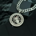 thumbnail image 2 of Men Women Hip Hop New Rotatable Spider Pendant Necklace with 15mm Crystal Cuban Chain HipHop Iced Out Bling Necklaces Fashion Charm, 2 of 5