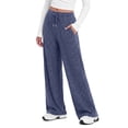 thumbnail image 3 of Fantaslook Fall Wide Leg Pants for Women Dressy Casual Lounge Pants Stretchy Elastic Drawstring Trousers with Pockets, 3 of 9