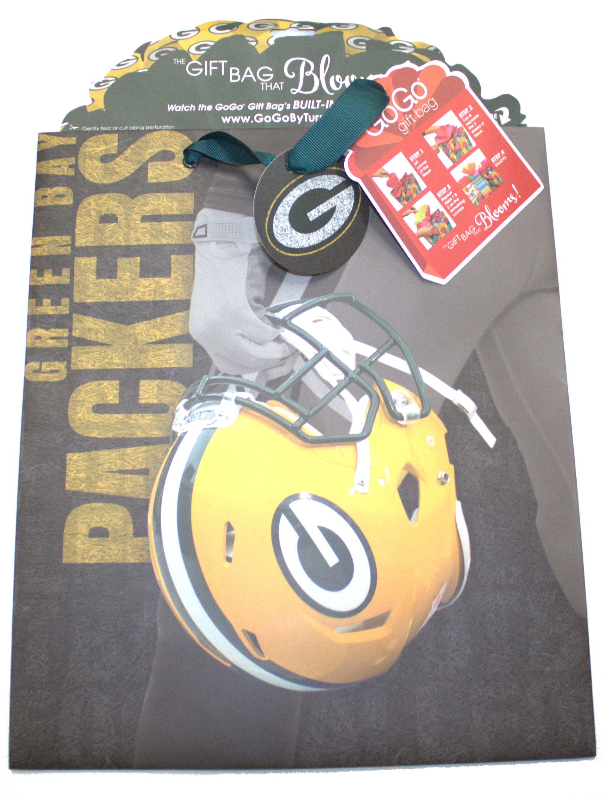LARGE GOGO GIFT BAG, GREEN BAY PACKERS
