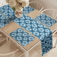 thumbnail image 2 of Ambesonne Blue Table Runner & Placemats, Exotic Hawaiian Hibiscus, Placemat 4 pcs + Runner 16"x72", Petrol Blue Pale Blue, 2 of 2