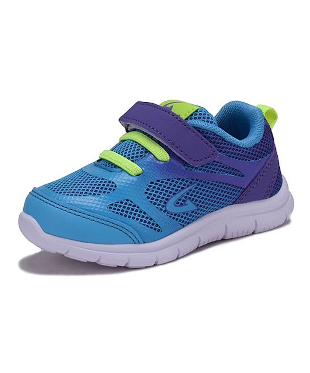Girls' Sneaker Toddler Shoes - Tennis Kid Shoe - White & Aqua or Blue ...