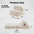 thumbnail image 2 of Convertible Folding Sofa Bed with Back Support, Portable Chair for Living Room Bedroom, Beige, 2 of 9