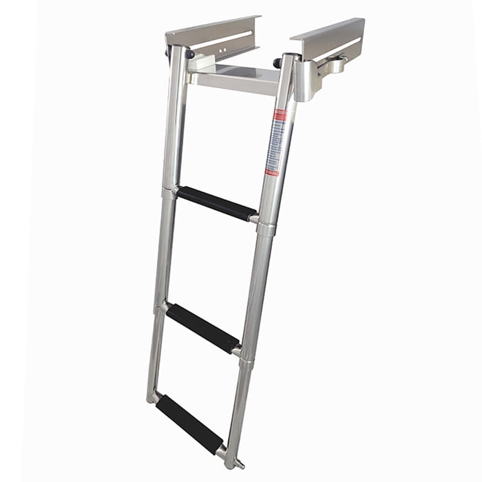 3 Step Stainless Steel Telescoping Ladder for Marine Boat Under platform Ladder