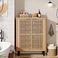 thumbnail image 3 of Tribesigns 6-Tier Bathroom Floor Cabinet with 2 Shutter Doors, Wooden Bathroom Storage Cabinet, Large Sideboard Cabient for Bathroom/Living Room, 3 of 7