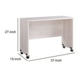 thumbnail image 5 of Rectangular Wooden Desk Return with Casters and Grain Details White Oak - Saltoro Sherpi, 5 of 5
