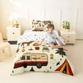 thumbnail image 4 of Catabedysis Modern Camping Pattern Twin Comforter Sets For Camper Gifts,Jungle Animals Deer Bedding Set For Boys,Multicolor,Polkadot Reversible,2-Piece,1 Comforter and 1 Pillowcase, 4 of 7