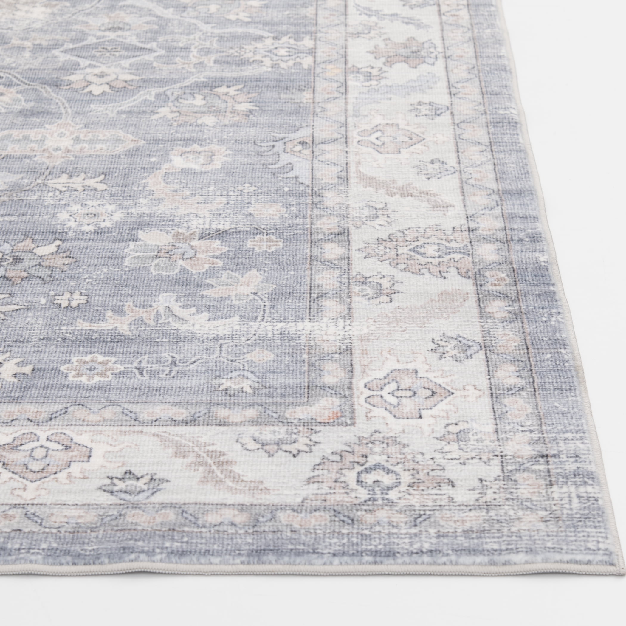 Better Homes & Gardens Blue Persian Machine Washable Faux Fur Indoor Area Rug, 5'x7'