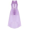 thumbnail image 3 of renvena Robe Maxi à Paillettes pour Filles, Barboteuse Sans Manches en Chiffon pour Enfants, Concours, Mariage, Fête, Demoiselle d'Honneur, Lavande 10, 3 of 7
