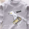 thumbnail image 4 of CAUYDY 24M 2T 3T 4T 5T Toddler Boys Pajamas Child Clothes Fall Winter Long Sleeve Top and Pants 2PCS Set Baby Sleepers Little Kids Outfits for Boy Sizes 4-5 Years,Grey, 4 of 4