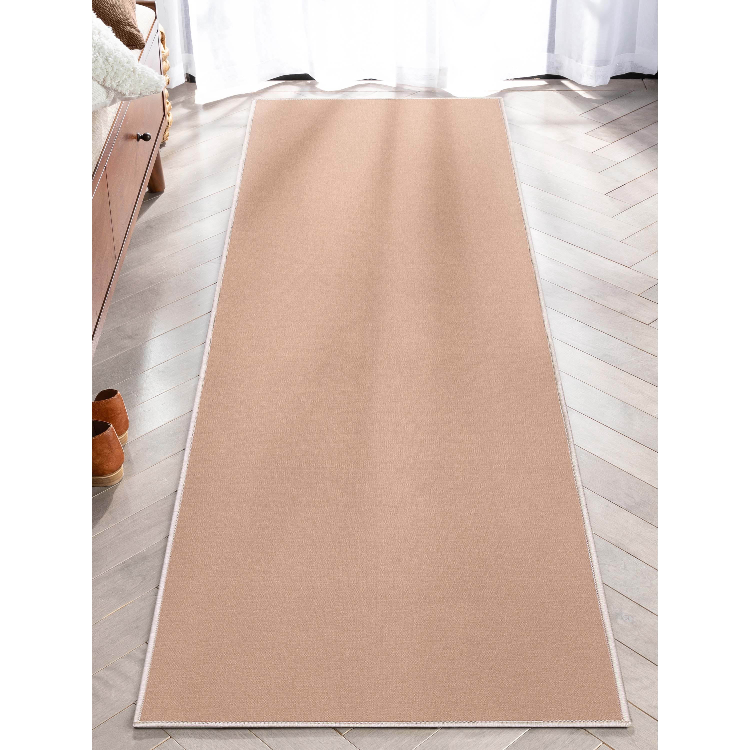 Well Woven Plain Solid Modern Solid Coral Flat-Weave 2'3" x 7'3" Runner Rug