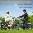 thumbnail image 4 of vefreedom Electric Bike for Adults with Peak 500W Motor, 48V 20Ah Removable Battery Fast Ebike,Max 70Miles & 20MPH,20" x4.0 Fat Tire Commuting Electric Mountain Bike,7-Speed, Step-Thru Bicycle, 4 of 6