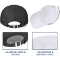 thumbnail image 3 of TAGVO Sports Mesh Baseball Cap, 2 Pack Summer Breathable Mesh Baseball Sun Cap Sport Quick Drying Hats Unisex Running Visor Cap with Adjustable Buckle Closure, Black&White, 3 of 6