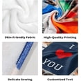 thumbnail image 2 of AISENIN Customized Picture and Text Blankets Personalized Lover Pictures Soft Blanket for Family Friends Custom Blanket for anniversary Birthday, 2 of 5