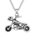 thumbnail image 1 of Punk Skull Motocicleta Colgante Collar Cadena La ?a De Sunnimix Collar colgante de la motocicleta, 1 of 8