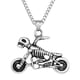 thumbnail image 1 of Cadena Del Collar Del Del Cráneo Del Cráneo 3D Del Acero Inoxidable De La Motocicleta Esquelética, 1 of 9