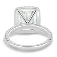 thumbnail image 6 of ESTE ORIGIN 4Ct Radiant Lab-Grown Diamond Halo Ring with Pavé Band in 14K White Gold for Women, 6 of 8