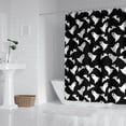 thumbnail image 2 of Halloween Ghost and Bat Silhouette Pattern Shower Curtain 72"x84" ,Bathroom Decorative Shower Curtains Set with 12 Hooks,Modern Waterproof Washable Shower Curtain, 2 of 6