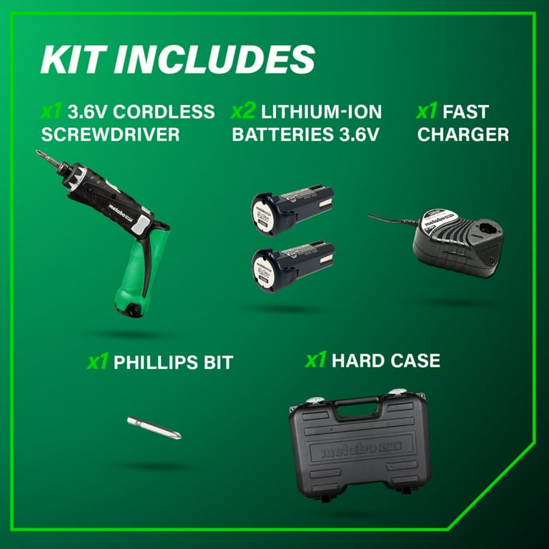 3.6V Electric Power Rechargeable Lithium-Ion 1/4 in. Cordless