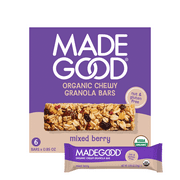MadeGood Mixed Berry Granola Bars, 6 Healthy Snack Bars, 0.85 oz Each