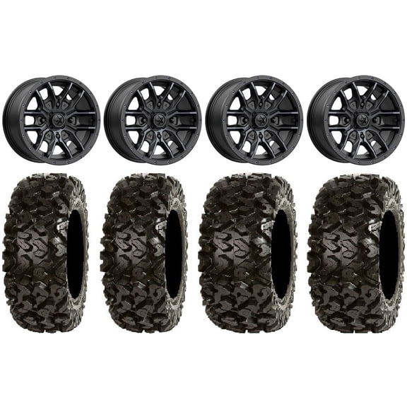 MSA Fang 14" Wheels Black 26" Rip Saw Tires Polaris RZR XP 1000 / PRO XP / Ranger XP 900/1000