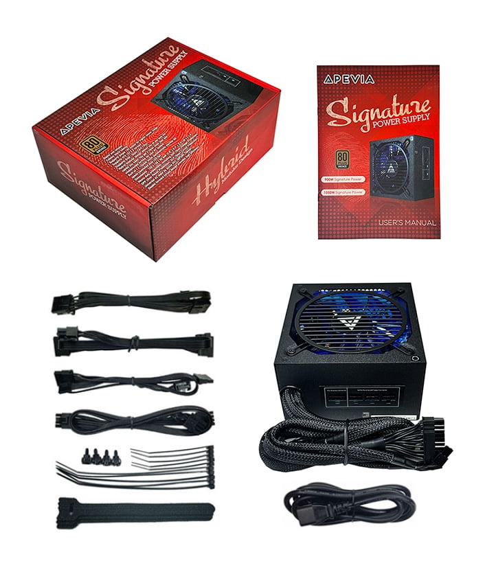 Apevia ATX-SN900 Signature 900W 80+ Bronze Certified Active PFC ATX Semi-Modular Gaming Power Supply