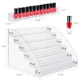 thumbnail image 2 of KINGROW Estante organizador de esmalte de uñas, estante de exhibición de acrílico de 6 capas, estante para anteojos, almacenamiento de tinta para aceites esenciales, capacidad para hasta 96 (se adapta, 2 of 5