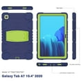 thumbnail image 4 of Galaxy Tab A7 SM-T500 T505 T507 10.4-inch Case,Dteck Shockproof Rubber 3-Layer Protection Case for Samsung Galaxy Tab A7 10.4" 2020 Hybrid Armor Kickstand Protector Cover,Navy+Olivine, 4 of 7