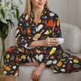 thumbnail image 6 of Sikiie Seafood And Drinks Women's Long-Sleeve Shirt and Full-Length Bottom Pajama Set (s-xxl)-XX-Large, 6 of 7
