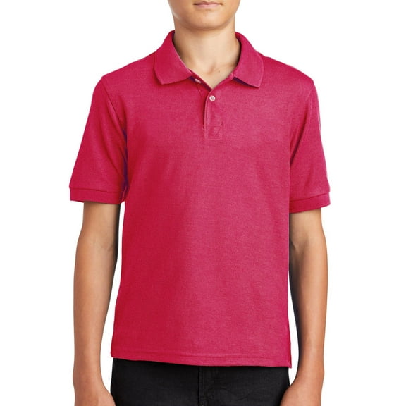 Coerni Polo Shirts for Boys Short Sleeve Solid 𝗦tretch Youth School Uniform Golf Polo Sports Athletic Casual Tops