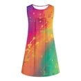 thumbnail image 4 of Vestido sin Mangas para las Mujeres Pullover de Botón, Vestido de Poliéster Impreso Casual, Ropa Diaria de Verano sin Mangas de las Mujeres, 4 of 4