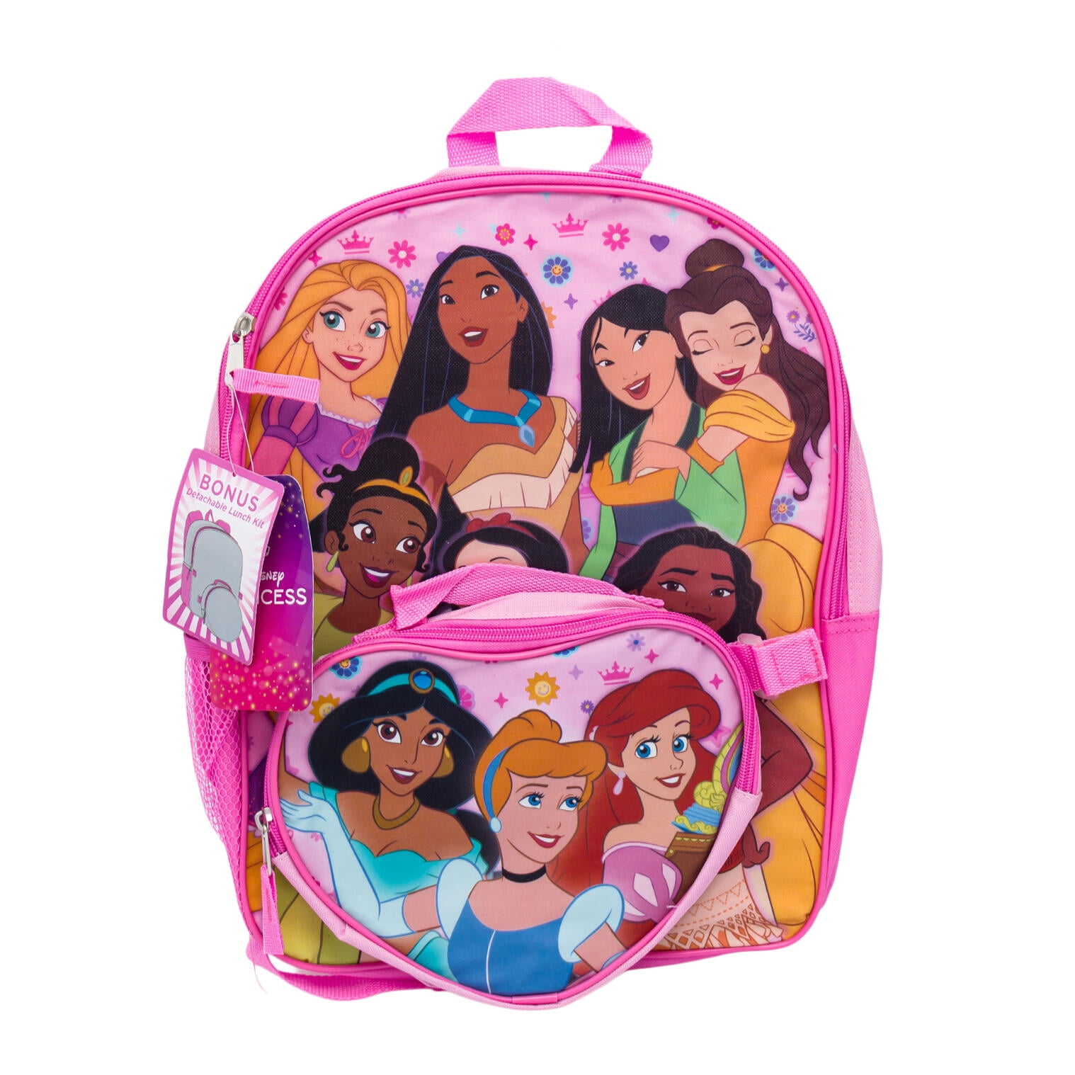 Princess Backpack with Lunchbox, Alternate, color, PURPLE/ PINK