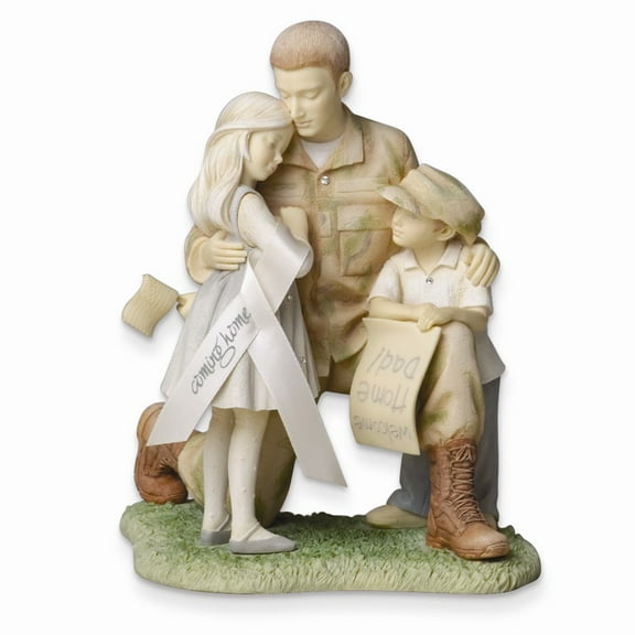 Enesco Foundations Soldier Coming Home to Family Figurine #4033864