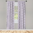 thumbnail image 3 of Ambesonne Victorian Curtains, Baroque Floral Swirls, Pair of 28"x84", Violet White, 3 of 5