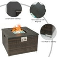 thumbnail image 3 of Fire Pit Table for Outside, 32in Table Top Fire Pit Propane with Lid and Waterproof Cover, 40,000BTU, CSA Safety Certificated, Brown, LJ1105, 3 of 9