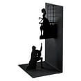 thumbnail image 2 of Cqxid Office&Craft&Stationery Under $10 Black Metal Non-Slip Bookend Bracket Heavy Book End Office Book Stopper, 2 of 9
